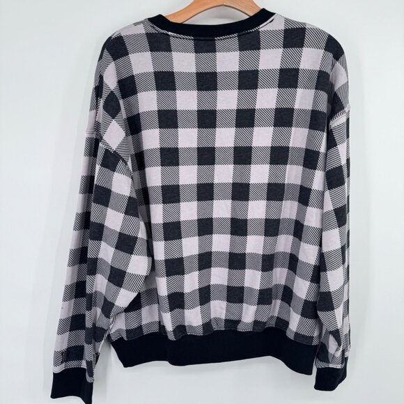 Victorias Secret PINK Buffalo Plaid Sweatshirt gray Size Medium womens new - Picture 11 of 11